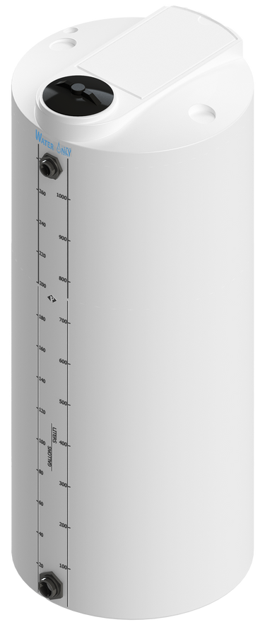 300 Gal ProChem® Potable Water Tank w/Bulkhead Fittings - Twist Lid 8